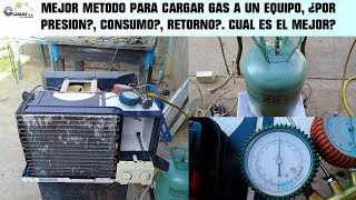 Como cargar gas a un aire acondicionado sin medir la alta ¿que metodo usar parametros basicos [upl. by Aelam581]