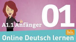 Online Deutsch lernen  A11 Anfänger  sich vorstellen  das Alphabet  die Zahlen  Aussprache [upl. by Leugar323]