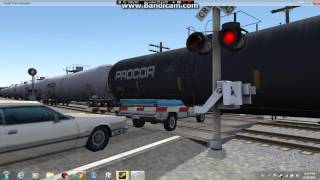 Union Pacific Frieght Train Crossing Country Crossing In Run8 Train Simulator [upl. by Oliy]