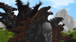 KONGZILLA  Legendary Godzilla fusion Kong VS SHIN GHIDORAH  PANDY Animation 45 [upl. by Oigaib]