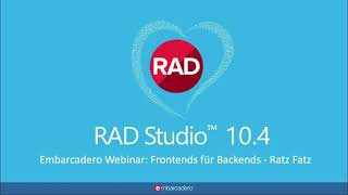 Embarcadero Webinar Frontends für Backends  Ratz Fatz [upl. by Netaf]