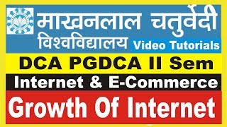 DCA PGDCA II Sem Internet amp ECommerce  Growth Of Internet  MCRPV [upl. by Anauqes]