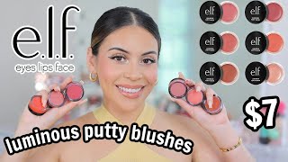 NEW elf Luminous Putty Blushes 😍 Review Wear Test amp Swatches [upl. by Jeannine326]