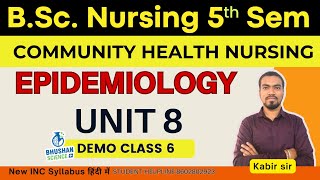 DEMO 6  COMMUNITY HEALTH NURSING  UNIT 8  EPIDEMIOLOGY  Bsc Nursing 5th semester [upl. by Enos]