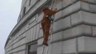 Greenpeace Protestors Scale Unilever Building As Orangutans [upl. by Seavey]