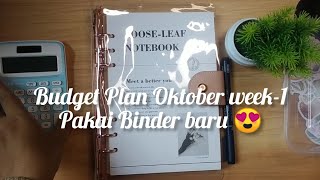 Budget Plan Oktober week1  Pakai Binder baru [upl. by Tessler]