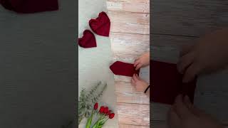 Servietten falten Valentinstag quotHERZquot – einfache DIY Tischdeko [upl. by Oetomit]