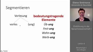 Einführung in die Sprachwissenschaft Thema 8  Morphologie [upl. by Pedaiah229]