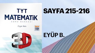 3D Türkiye Geneli Deneme Sınavı 5  TYT  A Kitapçığı Temel Matematik Soru Çözümleri [upl. by Pell]