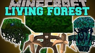 Minecraft LIVING FOREST EVIL TREES LEAFY DINOSAURS LIFE DRAINING PETS amp MORE Mod Showcase [upl. by Annaid]