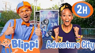 Blippi and Meekahs Rollercoaster Ride To Adventure City  Blippi and Meekah Best Friend Adventures [upl. by Ednil]