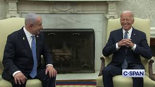 President Biden meets with Israeli Prime Minister Benjamin Netanyahu [upl. by Ettenal978]