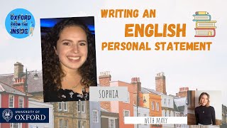 Oxford from the Inside 13 Writing a Personal Statement English [upl. by Varin]