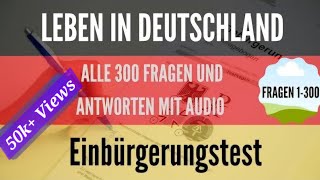 Einbürgerungstest 2024  Leben in Deutschland  Fragen 1300 with AUDIO [upl. by Ibbison10]