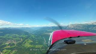 Timelapse Departure View Cessna 172TDI Skyhawk Bolzano Italy [upl. by Aenitsirhc]