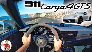 The 2022 Porsche 911 Targa 4 GTS is a Transformer with Rapid Reflexes POV Drive Review [upl. by Anafetse]