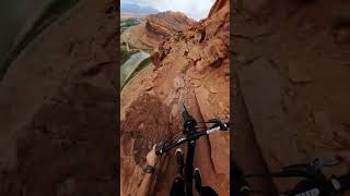 GoPro  Biking on a Cliff Edge in Moab 🎬 Remy Metailler Shorts MTB [upl. by Nyrrek374]