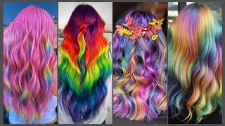 Amazing hair color ideas 2024  rainbow hairstyle colours [upl. by Suu]