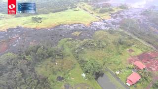 Kilauea lava flow overflight 11314 [upl. by Anailil]