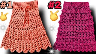 ⛔️ FABULOSAS Las DOS mejores FALDAS para tejer y VENDER A CROCHET en 2024  MUY FÁCIL 🥰 [upl. by Nylassej216]