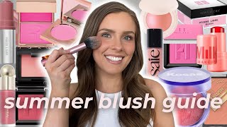 SUMMER BLUSH GUIDE  my top blushes for the summer [upl. by Yekram]