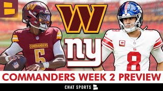 How The Commanders Can DESTROY The New York Giants Washington Commanders Week 2 Preview [upl. by Yclek940]