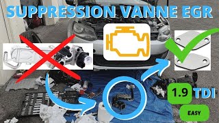 COMMENT SUPPRIMER VANNE EGR GOLF 19 tdi indetectable [upl. by Ynnaffit]