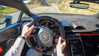 2023 Lamborghini Huracan Tecnica  POV Canyon Blast Binaural Audio [upl. by Submuloc]