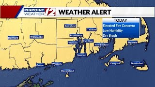 WPRI 12 Weather Alert 102724 Cold Start Monday Fire Weather Potential Continues [upl. by Asiluj]