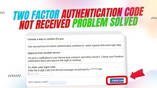 Facebook two factor authentication code not received problem solved [upl. by Michaelina]