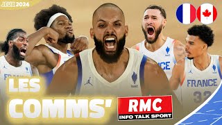 JO 2024  Basket  Les comms RMC de la fin de match des Bleus contre le Canada [upl. by Amsirahc]