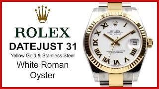 Rolex Datejust 31 Ladies Midsize TwoTone White Roman UNBOXING amp REVIEW  178273 [upl. by Blackman]