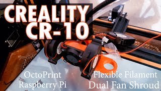 ✔ Creality CR10 Howto Print Flexible Filament  DUAL FAN UPGRADE  Raspberry Pi [upl. by Leodora]