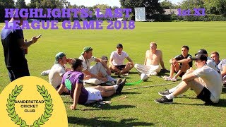 LAST LEAGUE CRICKET MATCH OF 2018 Sanderstead 1st XI vs Kingstonian 1st XI [upl. by Garlanda]