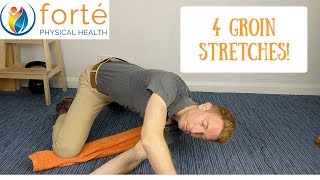 4 Groin Stretches to Help Groin Strains and Hip Flexibilty [upl. by Ruomyes]