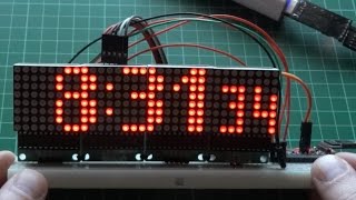 Arduino and MAX7219 LED Matrix clock and thermometer [upl. by Gnanmos679]