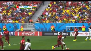 Asamoah Gyan Great Header Goal Ghana 11 Portugal World Cup HD [upl. by Krista]