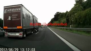 Autobahn Rechts überholen nicht erlaubt [upl. by Barraza195]