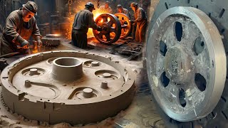 Incredible Making Process of Wheel of 2 Ton at Metal Melting Forgue [upl. by Sears102]