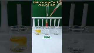 Methyl orange Test for Acid and Base  shorts [upl. by Hsreh]