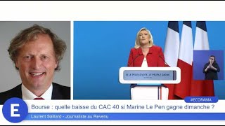 Bourse  quelle baisse du CAC 40 si Marine Le Pen gagne dimanche [upl. by Kcinomod]