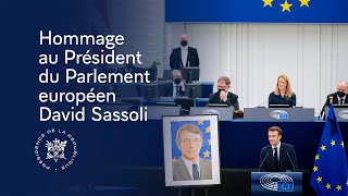 Hommage au Président du Parlement européen David Sassoli [upl. by Novehc]