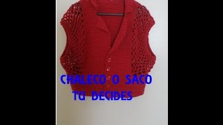 CHALECO O SACO TEJIDO FÁCIL A CROCHET paso paso [upl. by Eustache]