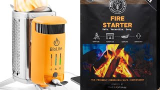 Cooking on Biolite Camp Stove 20 using Instafire Fire Starter [upl. by Hanzelin]