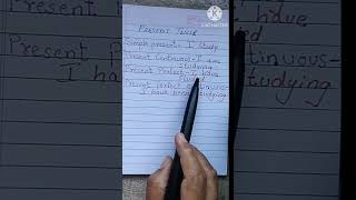 All Present Tense In English Grammar With Examples  Simple Continuous Perfect shorts [upl. by Dasi159]