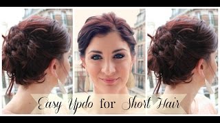 Easy Updo for Short Hair [upl. by Dett613]