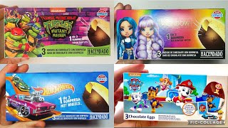 10 SURPRISE EGGS MYSTERY BOXES  NINJA TURTLES HOT WHEELS PAW PATROL and RAINBOW [upl. by Clarette437]