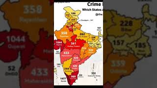 Crime rate of india map viralshorts education [upl. by Annerol69]