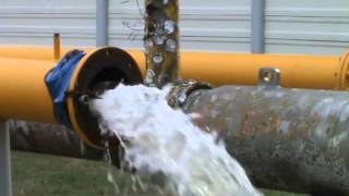 Pipeline Cleaning With Foam Pig [upl. by Nonnaehr]