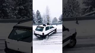 fiat panda 4x4 vs subaru ❄️ shorts [upl. by Debbee795]